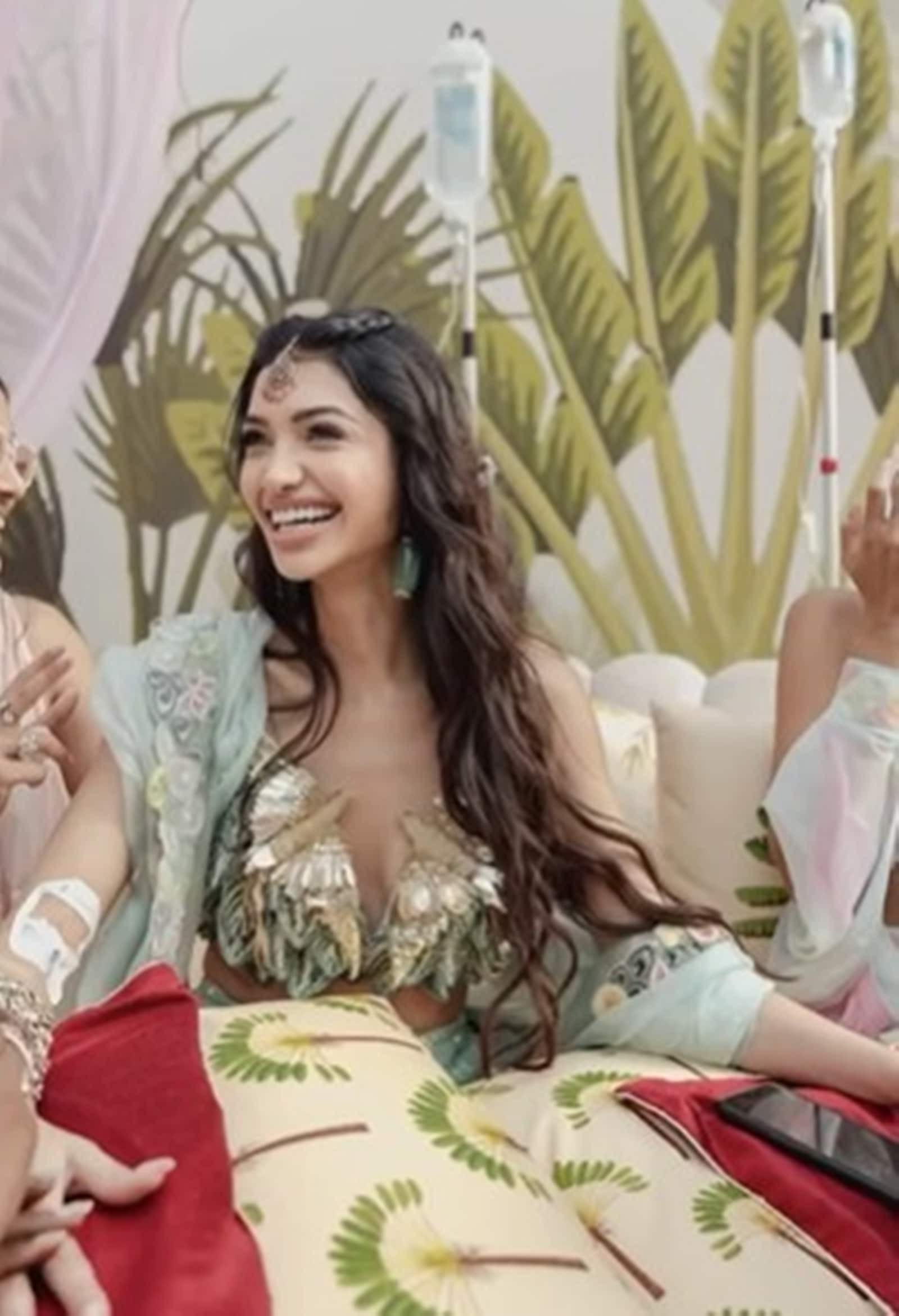 alanna pandey wedding IV drip