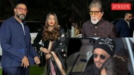 Bollywood celebs Amitabh Bachchan, Abhishek, Aishwarya, Shah Rukh Khan and others attended the Ambani School Annual Day function