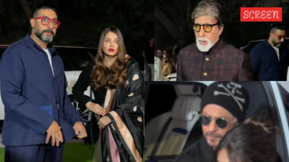 Bollywood celebs Amitabh Bachchan, Abhishek, Aishwarya, Shah Rukh Khan and others attended the Ambani School Annual Day function