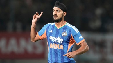 Abhishek Sharma's father said enough credit ought to be given to teammate Arshdeep Singh, who took 2-13, with a miserly economy of 3.25 to restrict South Africa in Dharamsala. (AP Photo)