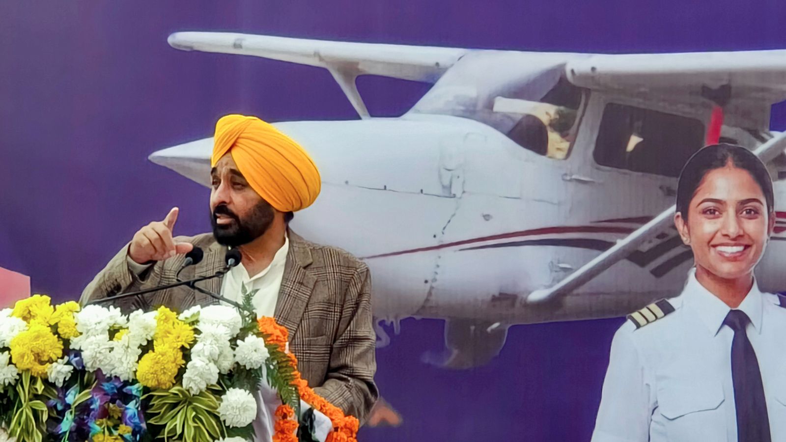 Interacting with aircraft engineers and trainees at the Patiala Flying Club, Mann said his government's focus is to create job providers rather than job seekers.