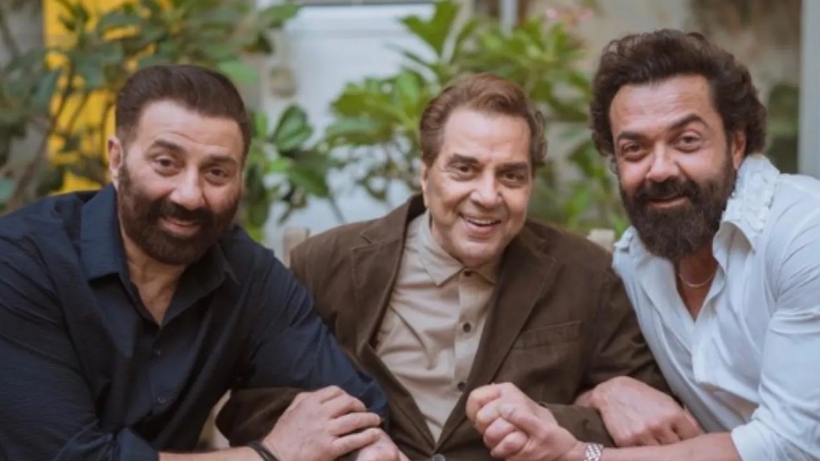 Bobby with Dharmendra and Sunny Deol