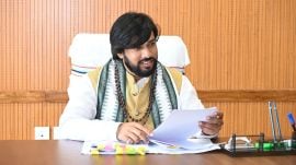 Chhattisgarh High Court granted anticipatory bail to a man who allegedly called state minister Guru Khushwant Saheb (in pic) 'Guru Ghantaal' over WhatsApp text. (pic from FB profile)