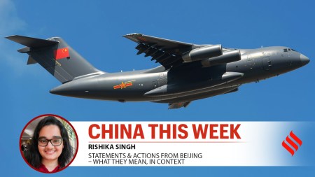 The Xian Y-20 aircraft of the Chinese military.