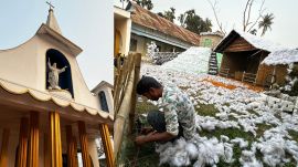 Five Portuguese families — the Marchers, Lagardos, D'mellos, D'Silvas, and D'Souzas—were believed to have settled in Tripura under the reign of the Manikya kings