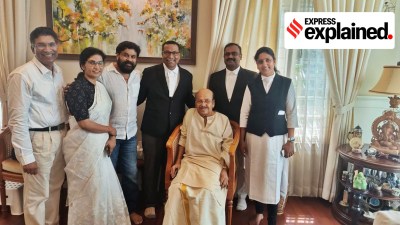 Actor Dileep with his legal team after the verdict was delivered earlier in the week.