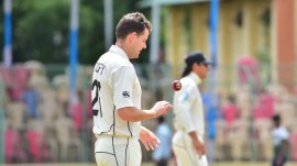 Duffy claimed his second five-wicket bag of the series as the West Indies were left with an overall lead of only 55 after trailing by 73 runs on the first innings. (KSCA Photo/File)