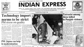This is the front page of The Indian Express published on December 2, 1985.