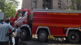 A major fire destroyed 12 shops and affected four workshops in the Vrajeshwari complex in Ahmedabad. (File )
