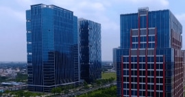 A drone view of GIFT City (Wikimedia Commons)