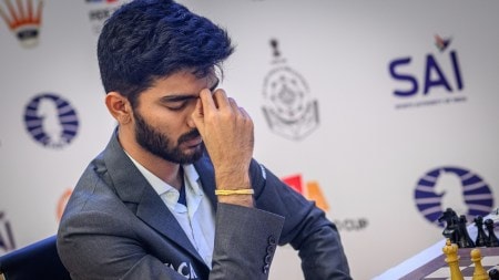 Gukesh's wretched run of form has led to plenty of comparisons between Gukesh and his Chinese predecessor, who also went through a slump after claiming the throne. (FIDE/Michal Walusza)