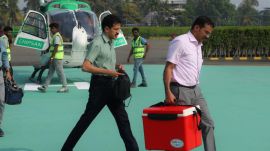 Heart transplant surgery at Govt general hospital Ernakulam .