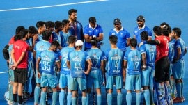 Indian player after losing 1-5 to Germany in the semi-final of the FIH Hockey Men's Junior World Cup 2025 at Mayor Radhakrishnan Hockey Stadium in Chennai. (PHOTO: PTI)