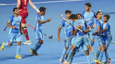Belgium took the lead, India hit back twice to lift the roof at the Mayor Radhakrishnan Stadium, before the Europeans equalised in the final minute to force a shootout at 2-2. (PTI Photo)
