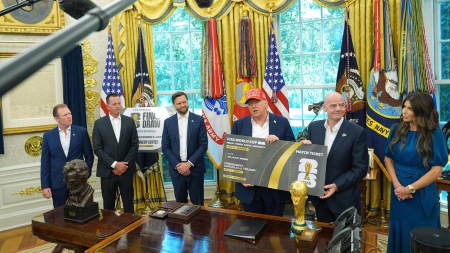 The Nobel Academy denied him, much to his wrath. Infantino, his good friend for years, sympathises with him. The US co-hosts the biggest World Cup ever next year. The full portrait emerges. (AP Photo)