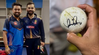 Gujarat spinner Vishal Jayswal, who dismissed Virat Kohli, shows off signed ball and selfie with former India captain