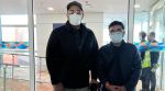 Luthra brothers Saurabh and Gaurav, co-owners of Goa nighclub where a fire killed 25 people, at Delhi's IGI Airport after being deported from Thailand, on Tuesday. (Express Photo)