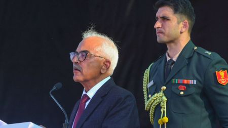 Senapati: Manipur Governor Ajay Kumar Bhalla addresses the inaugural function of the '4th Barak Festival', in Senapati, Manipur, Saturday, Dec. 13, 2025. (PTI Photo)(PTI12_13_2025_000426B)