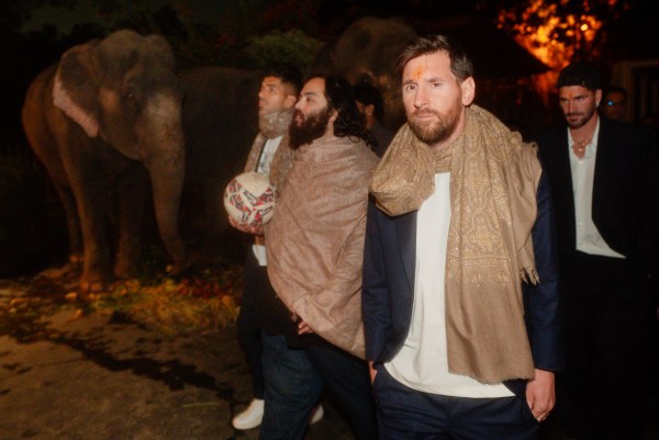 The highlight of the tour was at the Elephant Care Centre, where Messi met Maniklal, a rescued elephant calf saved along with his ailing mother Prathima from harsh labour in the logging industry two years ago.