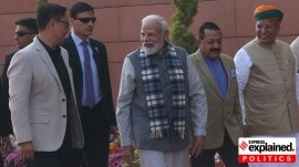 NREGS. PM Modi with Union Ministers Kiren Rijiju, Jitendra Singh and Arjun Ram Meghwal at Parliament House in New Delhi on December 1, 2025. Anil Sharma