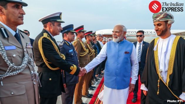 The Prime Minister was received by senior Omani leadership upon arrival,