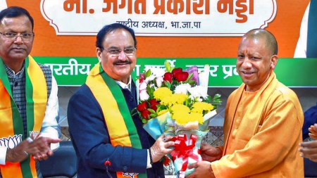 Nadda meets CM Yogi, Nadda meets Yogi, JP Nadda, Yogi Adityanath, SIR in Uttar Pradesh, SIR of electoral roll, nationwide SIR, Special Intensive Revision (SIR), Assembly elections, Assembly polls, nationwide Special Intensive Revision of electoral rolls, nationwide SIR of of electoral rolls, Special Intensive Revision of electoral rolls, SIR of of electoral rolls, Election Commission, Election Commission of India, Indian express news, current affairs