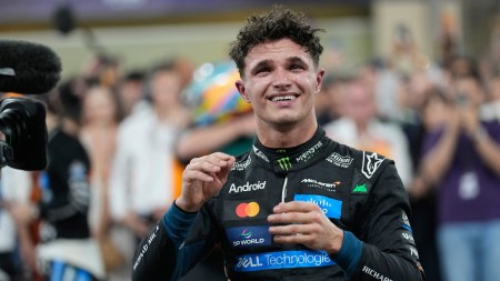 Norris only needed to finish on the podium of the season-ending race to seal the victory and he finished third, behind teammate Oscar Piastri in second and race-winner Verstappen. (AP Photo)