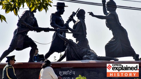 President Droupadi Murmu pays tribute at the Nupi Lan Memorial Complex on the occasion of the 86th Nupi Lan Day, in Imphal on Friday. PTI