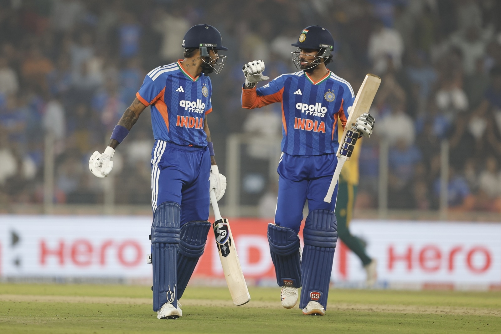 Tilak Varma and Hardik Pandya creamed 105 runs of 7.2 overs in an unstoppable cocktail of power and precision. (BCCI Photo)