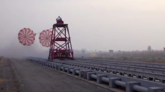 ISRO Gaganyaan astronauts, ISRO Gaganyaan astronauts parachute systems, ISRO Gaganyaan astronauts parachute systems test, Gaganyaan astronauts parachute systems test, astronauts parachute systems test, ISRO, Indian Space Research Organisation (ISRO), Indian express news, current affairs