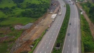 The existing Mumbai-Pune Expressway section from Khopoli exit to Sinhgad Institute in Kusgaon spans 19.8 km, and passes through the hill town of Lonavala.
