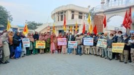 MGNREGA workers in Jagraon on Monday