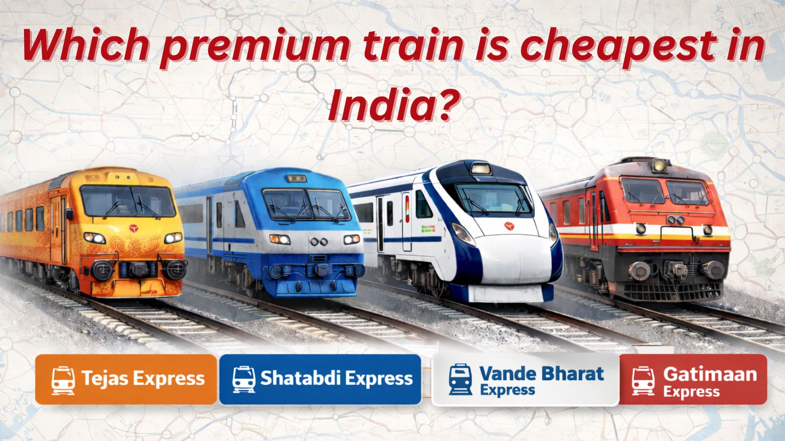 Tejas vs Shatabdi vs Vande Bharat vs Gatimaan: Which premium train is cheapest in India?