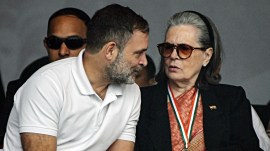 Congress Parliamentary Party Chairperson Sonia Gandhi and Lok Sabha LoP Rahul Gandhi.
