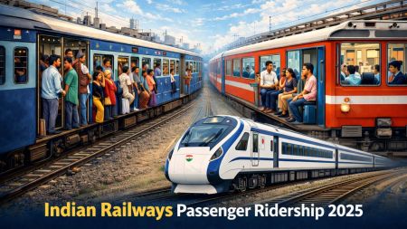 Indian Railways passenger traffic in 2025 (Image generated using AI)