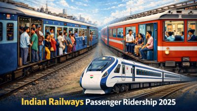 Indian Railways passenger traffic in 2025 (Image generated using AI)