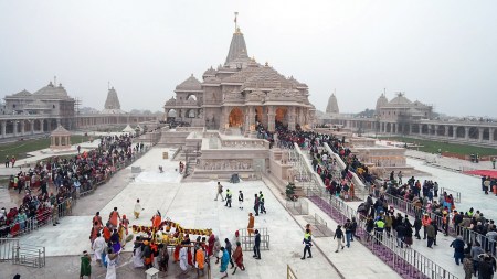 Ram Mandir Pran Pratistha Dwadashi, Ayodhya Ram Mandir, ram mandir ayodhya, Ram Mandir, Yogi Adityanath, Rajnath Singh, Lucknow news, Uttar pradesh news, Indian express, Current affairs