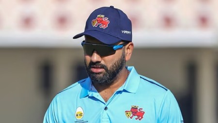 Rohit Sharma cracked a blazing century in his Vijay Hazare Trophy comeback for Mumbai in Jaipur on Wednesday. (PTI Photo)