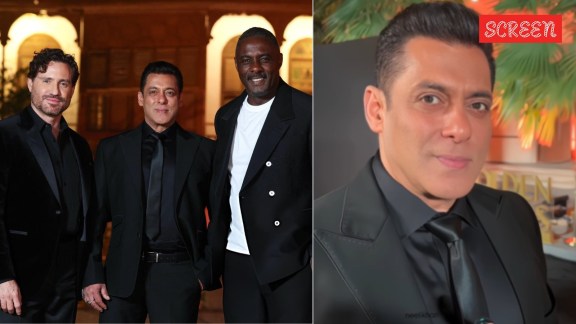 Salman Khan poses with Idris Elba at Red Sea Film Festival