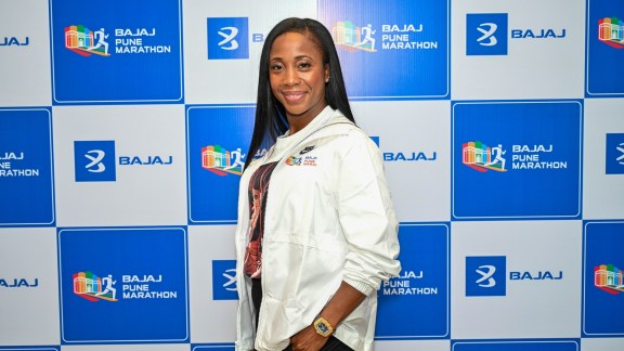 The Fraser-Pryce 'start' plunged many an opponent - given how she bulleted off the blocks, and she says that years of preparation went into getting that micro-second reaction to the gun, perfected. (Photo Credit: Bajaj Pune Marathon)