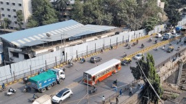 The BMC plans to open the new four-lane Sion overbridge connecting Eastern Express Highway and LBS Marg for vehicular traffic by June 2026. (File)