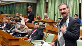 Kangra, Dec 02 (ANI): Himachal Pradesh Chief Minister Sukhvinder Singh Sukhu addresses the House during Winter Session of Himachal Pradesh Vidhan Sabha at Tapovan near Dharamshala, in Kangra on Tuesday. (CMO HP/ANI Photo)