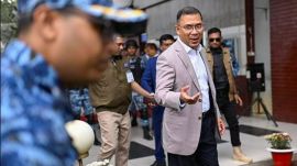 BNP Acting Chairman, Tarique Rahman, arrives at Hazrat Shahjalal International Airport in Dhaka.