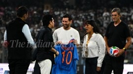 Tendulkar said that he admired Messi's "dedication, determination, commitment". (Express Photo by Sankhadeep Banerjee)