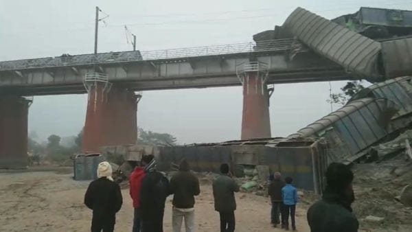 Goods train derails in Asansol Division (Express Photo)