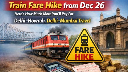 Train Fare Hike From Dec 26: In a statement, the railways said the fare rationalisation is expected to generate around Rs 600 crore in additional revenue this year. (Image generated using AI)