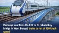 Railways sanctions Rs 432 cr to rebuild key bridge in West Bengal; trains to run at 130 kmph speed