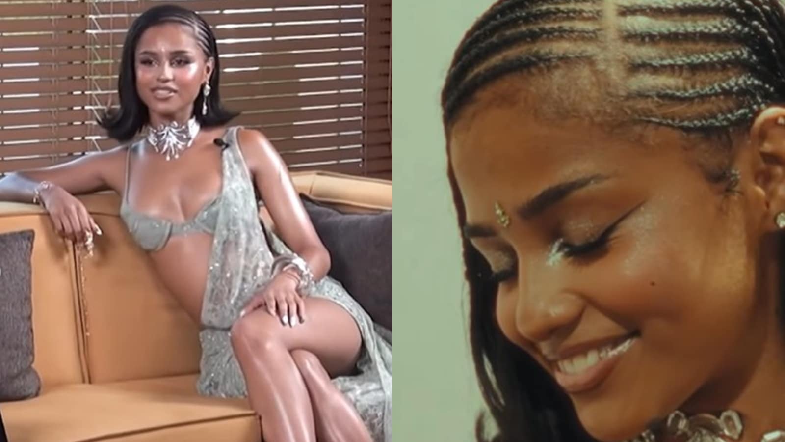 Nancy Tyagi styles Tyla in sari-inspired ensemble and bindi for her India visit: ‘Twin stayed up all night designing and hand-making this’