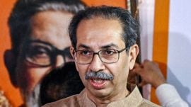 Nagpur: Shiv Sena (UBT) chief Uddhav Thackeray, with party MLA Aaditya Thackeray, addresses a press conference at the Vidhan Bhavan during the Winter Session of the Maharashtra Assembly, in Nagpur, Maharashtra, Thursday, Dec. 11, 2025. (PTI Photo)(PTI12_11_2025_000248B)