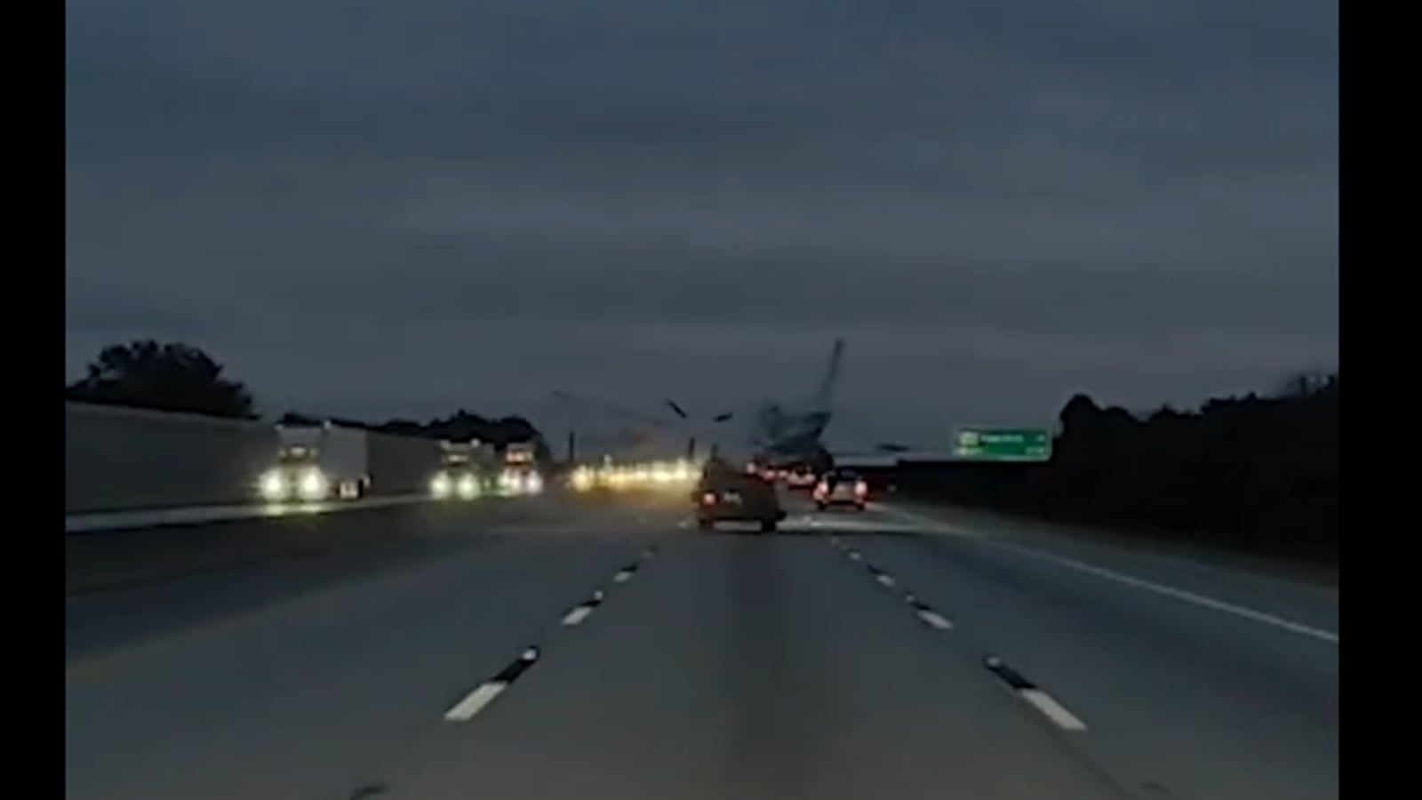 Video: Plane collides with car amid emergency landing on Florida’s I-95 highway, 1 person hospitalised